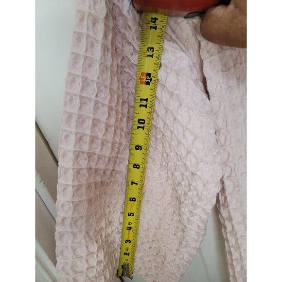 NORDSTROM Women's Waffle Textured Bathrobe Kimono Style With Belt Pink Size S - Picture 9 of 14